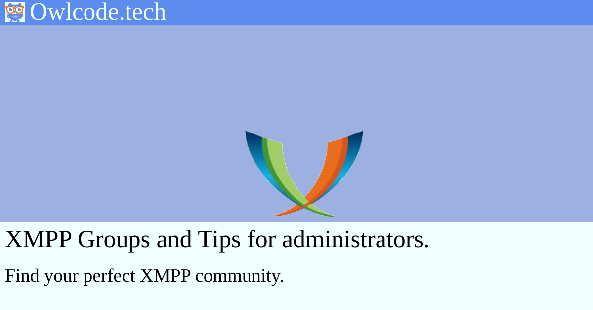 Portada de XMPP Groups and Tips for administrators.
